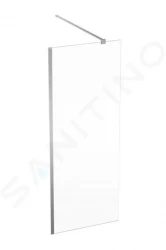 GEBERIT - GEO Sprchová stěna Walk-In, 80x200 cm, stříbrná/čiré sklo (560.119.00.2)