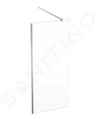 GEBERIT - GEO Sprchová stěna Walk-In, 90x200 cm, stříbrná/čiré sklo (560.129.00.2)