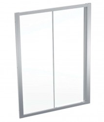 GEBERIT - GEO Sprchové dveře 140x190 cm, stříbrná/čiré sklo (560.163.00.2)