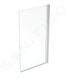 GEBERIT - GEO Vanová zástěna 80x150 cm, stříbrná/čiré sklo (560.118.00.2)