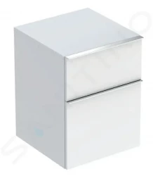 GEBERIT - iCon Boční skříňka, 450x600x476 mm, 2 zásuvky, lesklá bílá (502.315.01.2)