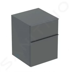 GEBERIT - iCon Boční skříňka 45x60x48 cm, 2 zásuvky, lávová (502.315.JK.1)