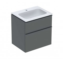GEBERIT - iCon Skříňka s umyvadlem, 60x48x63 cm, 2 zásuvky, lávová (502.335.JK.1)