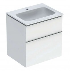 GEBERIT - iCon Skříňka s umyvadlem, 60x63x48 cm, lesklá bílá (502.335.01.2)
