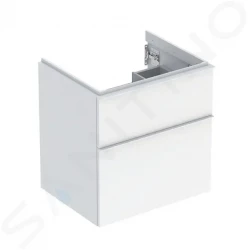 GEBERIT - iCon Umyvadlová skříňka, 59x62x48 cm, 2 zásuvky, lesklá bílá (502.303.01.1)