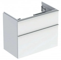 GEBERIT - iCon Umyvadlová skříňka 74x62x42 cm, 2 zásuvky, lesklá bílá (502.308.01.2)