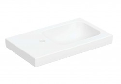 GEBERIT - iCon Umývátko 53x31 cm, bez přepadu, otvor pro baterii vlevo, matná bílá (501.833.JT.1)