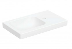 GEBERIT - iCon Umývátko 53x31 cm, bez přepadu, otvor pro baterii vpravo, matná bílá (501.832.JT.1)