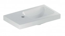 GEBERIT - iCon Umývátko 53x31x13 cm, bez přepadu, otvor pro baterii vlevo, bílá (501.833.00.1)