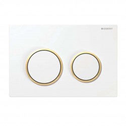 GEBERIT - Kappa21 Ovládání splachování, bílá/zlatá (115.240.KK.1)
