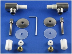 GEBERIT - Keramag ND Klouby chrom pozvolné k sedátku Flow 575950, sada  598058000 (598058000)