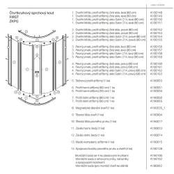 GEBERIT - Kolo ND First těsnící lišta stírací svislá, ZKPG, ZKDK, ZDDS  A190004 (A190004)
