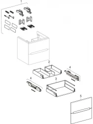 GEBERIT - Kolo ND sada pojezdů č.4  L+ P pro Modo, Traffic 60, 80, 100  B99597000 (B99597000)