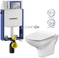 GEBERIT KOMBIFIX ECO, nádržka UP 320 bez tlačidla + WC CERSANIT CLEANON CARINA + SEDADLO (110.302.00.5 CA3)