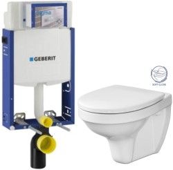 GEBERIT KOMBIFIX ECO, nádržka UP 320 bez tlačidla + WC CERSANIT DELFI + SOFT SEDADLO (110.302.00.5 DE2)