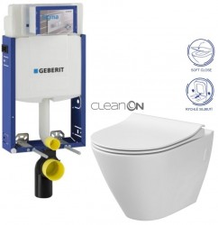 GEBERIT KOMBIFIX ECO, nádržka UP 320 bez tlačítka + WC CERSANIT CLEANON CITY (110.302.00.5 CI1)