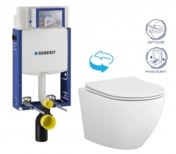 GEBERIT KOMBIFIX ECO, nádržka UP 320 bez tlačítka + WC CERSANIT DESSE VORTEX + SEDÁTKO (110.302.00.5 ES1)