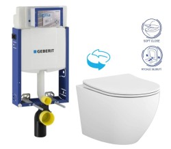 GEBERIT KOMBIFIX ECO, nádržka UP 320 bez tlačítka + WC CERSANIT DESSE VORTEX /VÍROVÉ SPLACH/  + SEDÁTKO (110.302.00.5 ES1)
