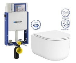 GEBERIT KOMBIFIX ECO, nádržka UP 320 bez tlačítka + WC CERSANIT INTRO PRO OVAL /VÍROVÉ SPLACH/+ SEDÁTKO (110.302.00.5 IR1)