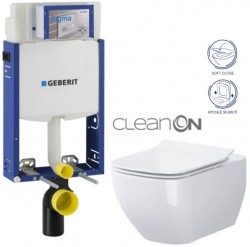 GEBERIT KOMBIFIX ECO, nádržka UP 320 bez tlačítka + WC CERSANIT VIRGO CLEANON + SEDÁTKO (110.302.00.5 ME1)