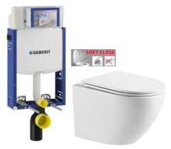 GEBERIT KOMBIFIX ECO, nádržka UP 320 bez tlačítka + WC INVENA LIMNOS /VÍROVÉ SPLACH/ WITH SOFT, včetně soft/close sedátka (110.302.00.5 LI1)