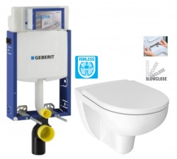 GEBERIT KOMBIFIX ECO, nádržka UP 320 bez tlačítka + WC JIKA LYRA PLUS RIMLESS + SEDÁTKO DURAPLAST SLOWCLOSE (110.302.00.5 LY2)