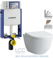 GEBERIT KOMBIFIX ECO, nádržka UP 320 bez tlačítka + WC LAUFEN PRO LCC RIMLESS + SEDÁTKO (110.302.00.5 LP2)