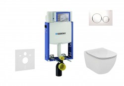 GEBERIT - Kombifix Set předstěnové instalace, klozetu a sedátka Ideal Standard Tesi, tlačítka Sigma20, bílá/chrom (110.302.00.5 NF4)
