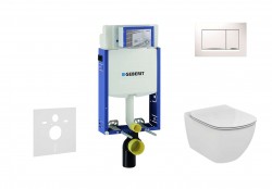 GEBERIT - Kombifix Set předstěnové instalace, klozetu a sedátka Ideal Standard Tesi, tlačítka Sigma20, bílá/chrom (110.302.00.5 NF5)