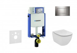 GEBERIT - Kombifix Set předstěnové instalace, klozetu a sedátka Ideal Standard Tesi, tlačítka Sigma20, chrom (110.302.00.5 NF6)