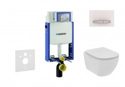 GEBERIT - Kombifix Set předstěnové instalace, klozetu a sedátka Ideal Standard Tesi, tlačítka Sigma50, Rimless, SoftClose, alpská bílá (110.302.00.5 NE8)