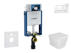 GEBERIT - Kombifix Set předstěnové instalace, klozetu Arkas a sedátka softclose, tlačítko Sigma20, bílá/chrom (SANI15CA3106)