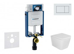 GEBERIT - Kombifix Set předstěnové instalace, klozetu Arkas I a sedátka softclose, tlačítko Sigma30, bílá/bílá mat (SANI15CA3133)