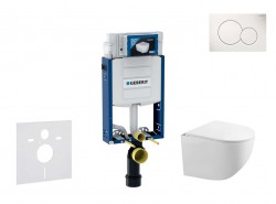 GEBERIT - Kombifix Set předstěnové instalace, klozetu Gaia a sedátka softclose, tlačítko Sigma01, alpská bílá (SANI15CA3113)