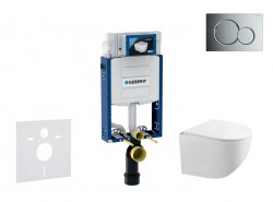 GEBERIT - Kombifix Set předstěnové instalace, klozetu Gaia a sedátka softclose, tlačítko Sigma01, lesklý chrom (SANI15CA1118)