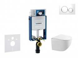 GEBERIT - Kombifix Set předstěnové instalace, klozetu Gaia a sedátka softclose, tlačítko Sigma20, bílá/chrom (SANI15CA3114)