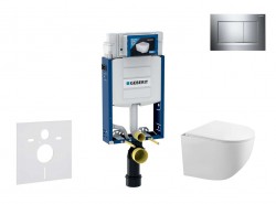 GEBERIT - Kombifix Set předstěnové instalace, klozetu Gaia a sedátka softclose, tlačítko Sigma20, chrom/chrom mat (SANI15CA1119)