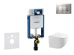 GEBERIT - Kombifix Set předstěnové instalace, klozetu Gaia a sedátka softclose, tlačítko Sigma30, chrom mat/chrom (SANI15CA1120)
