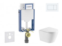 GEBERIT - Kombifix Set předstěnové instalace, klozetu Nefia a sedátka softclose, tlačítko Sigma20, bílá/bílá mat (SANI15CA3151)