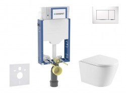 GEBERIT - Kombifix Set předstěnové instalace, klozetu Nefia a sedátka softclose, tlačítko Sigma20, bílá/chrom (SANI15CA3148)