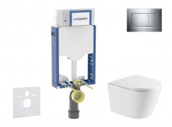 GEBERIT - Kombifix Set předstěnové instalace, klozetu Nefia a sedátka softclose, tlačítko Sigma20, chrom (SANI15CA1141)