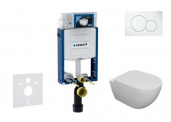GEBERIT - Kombifix Set předstěnové instalace, klozetu Oudee a sedátka softclose, tlačítko Sigma01, alpská bílá (SANI15CA3100)