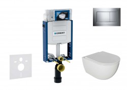 GEBERIT - Kombifix Set předstěnové instalace, klozetu Oudee a sedátka softclose, tlačítko Sigma20, chrom (SANI15CA1115)