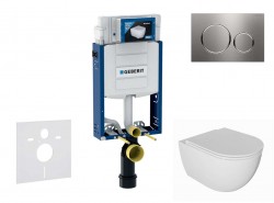 GEBERIT - Kombifix Set předstěnové instalace, klozetu Oudee a sedátka softclose, tlačítko Sigma20, nerez (SANI15CA6101)