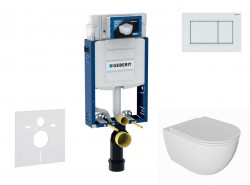 GEBERIT - Kombifix Set předstěnové instalace, klozetu Oudee a sedátka softclose, tlačítko Sigma30, bílá/bílá mat (SANI15CA3124)