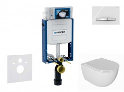 GEBERIT - Kombifix Set předstěnové instalace, klozetu Oudee a sedátka softclose, tlačítko Sigma50, chrom/alpská bílá (SANI15CA3123)