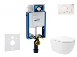 GEBERIT - Kombifix Set předstěnové instalace, klozetu Oudee Vortex a sedátka softclose, tlačítko Sigma01, alpská bílá (SANI15CA3179)