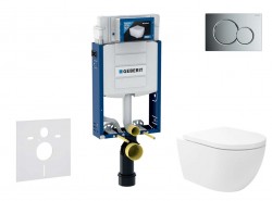 GEBERIT - Kombifix Set předstěnové instalace, klozetu Oudee Vortex a sedátka softclose, tlačítko Sigma01, lesklý chrom (SANI15CA1130)