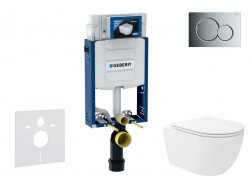 GEBERIT - Kombifix Set předstěnové instalace, klozetu Oudee Vortex a sedátka softclose, tlačítko Sigma01, lesklý chrom (SANI15CA1134)