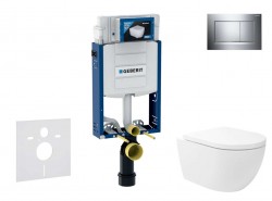 GEBERIT - Kombifix Set předstěnové instalace, klozetu Oudee Vortex a sedátka softclose, tlačítko Sigma20, chrom (SANI15CA1131)